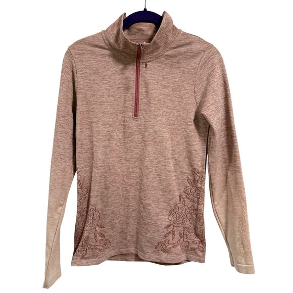 CALIA Seamless 1/4 Zip Pullover Floral Ombre Mesa Rose Size M - Picture 1 of 9